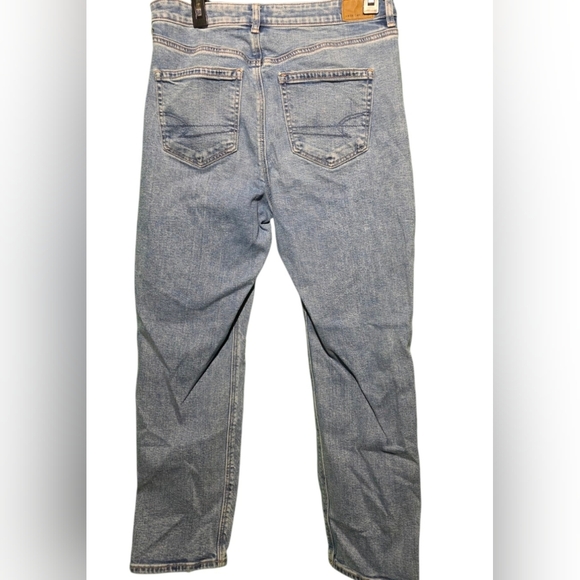American Eagle Strigid 8 Blue Distressed  Jeans 28 Waist 25 Inseam - Picture 2 of 5